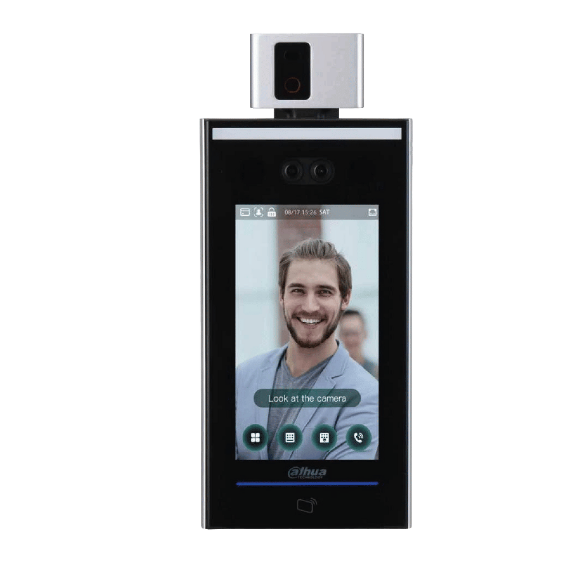 Terminal avanzado Dahua ASI7213X-T1 de acceso facial con detección de temperatura corporal y pantalla de 7 pulgadas