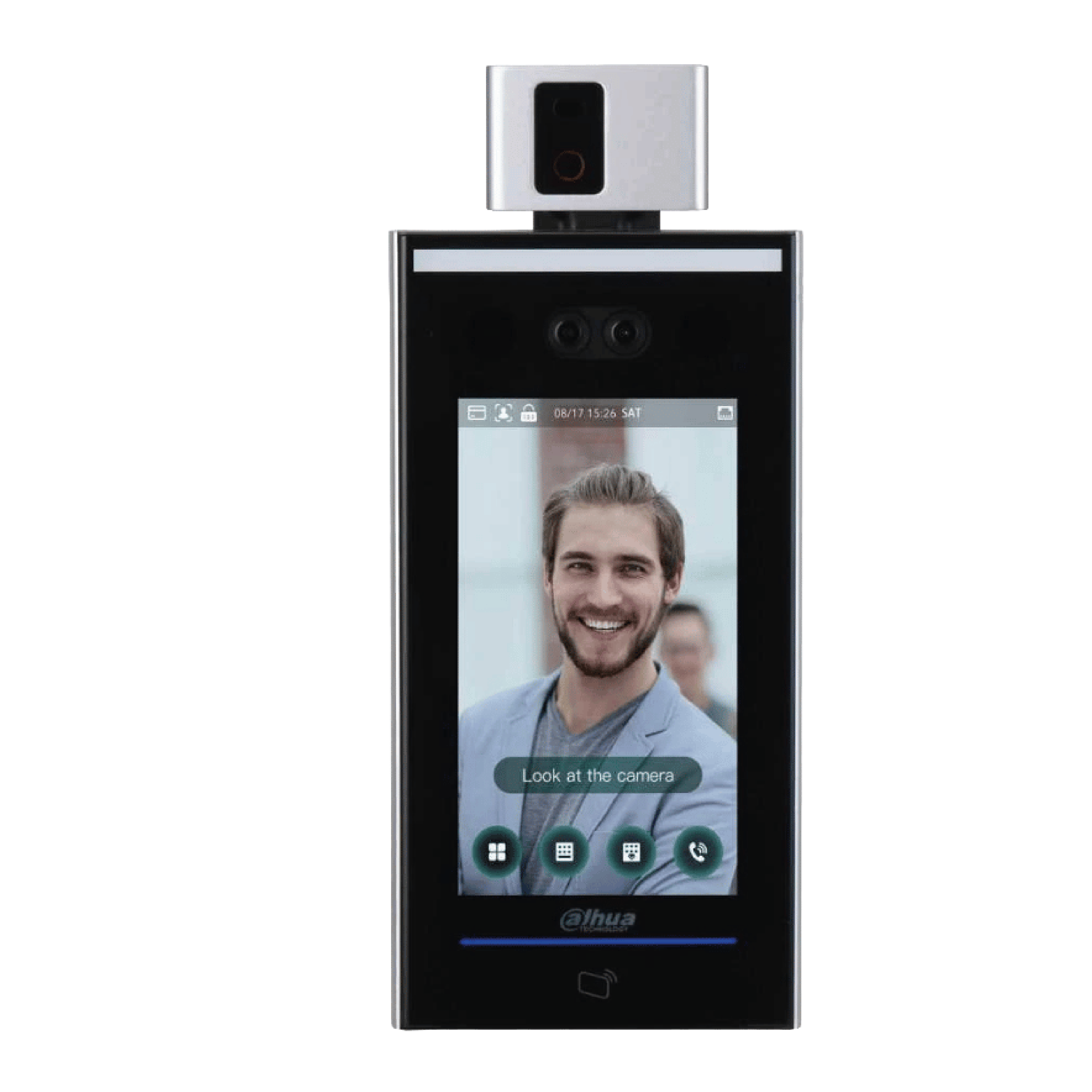 Terminal avanzado Dahua ASI7213X-T1 de acceso facial con detección de temperatura corporal y pantalla de 7 pulgadas