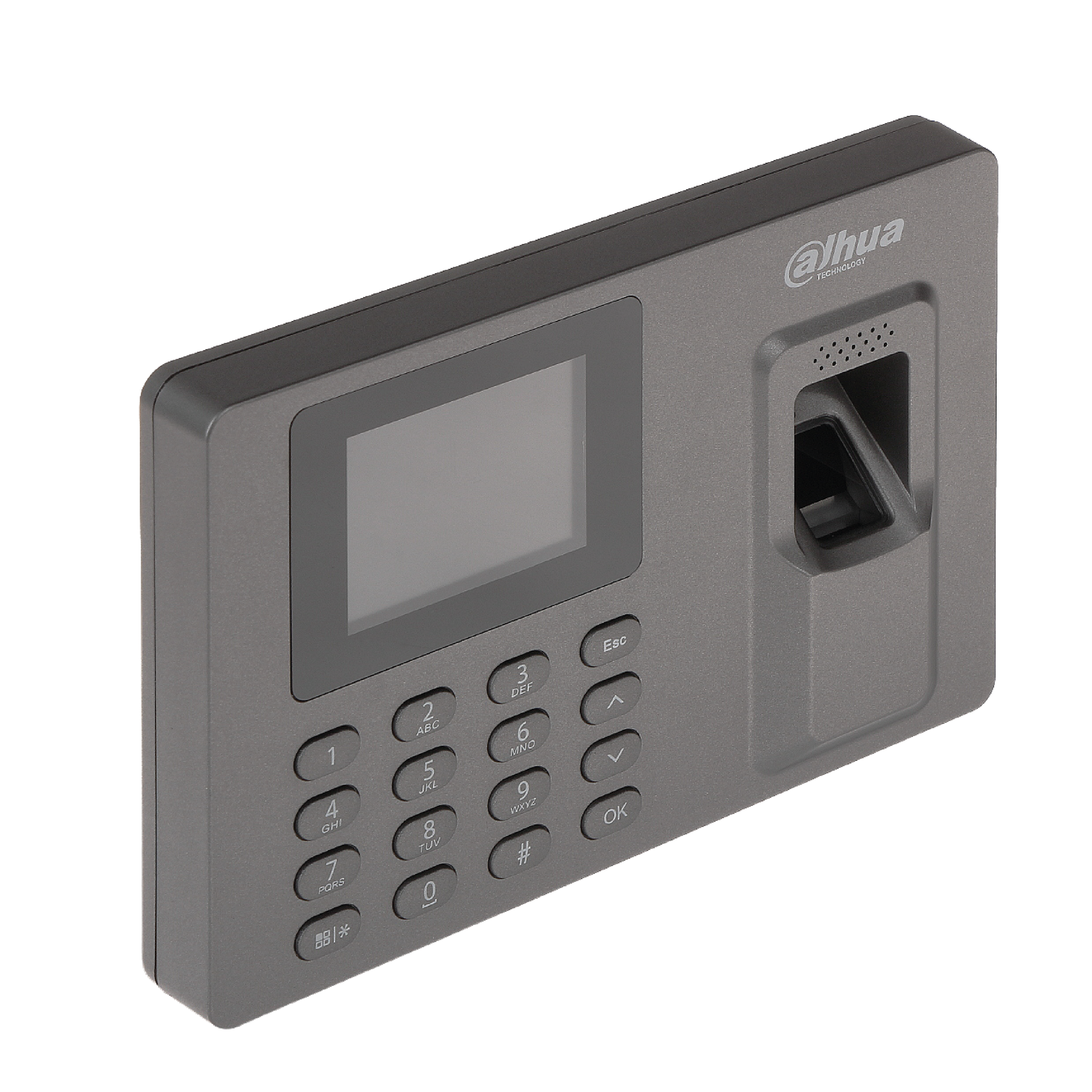 Reloj control de asistencia biométrico Dahua ASA1222E autónomo con lector de huellas y puerto USB

