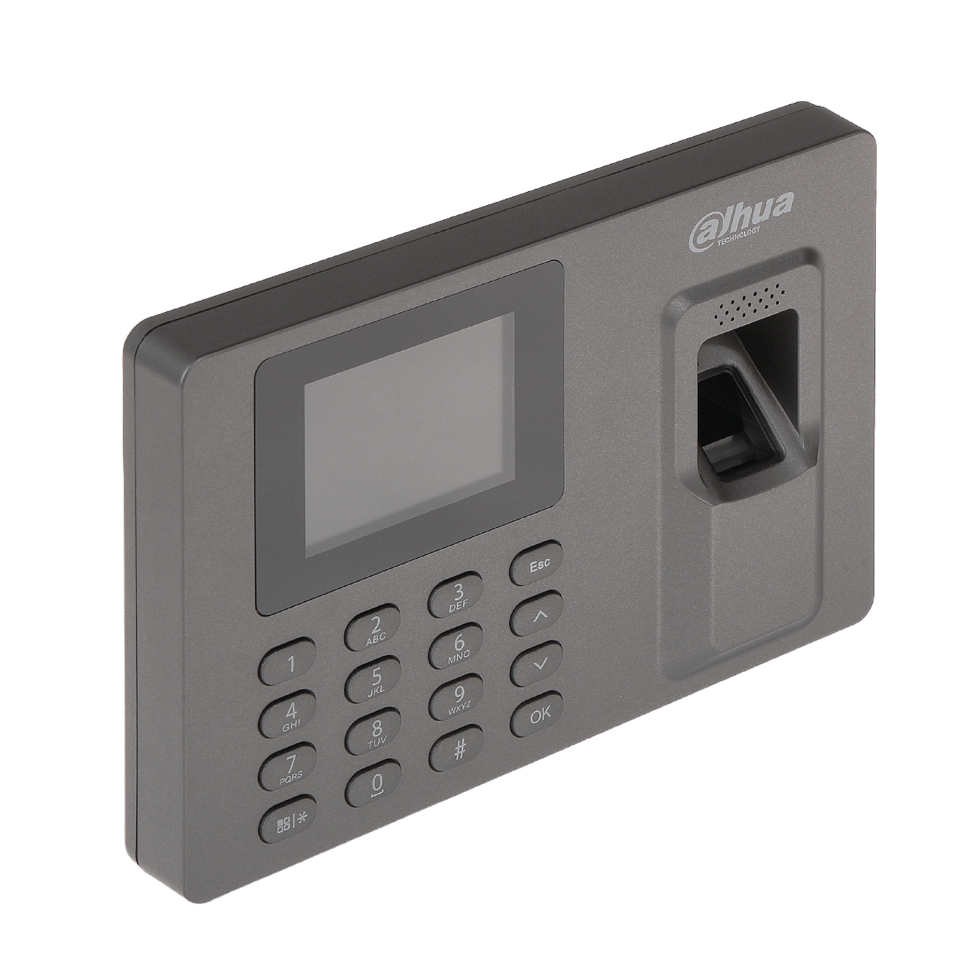 Reloj control de asistencia biométrico Dahua ASA1222E autónomo con lector de huellas y puerto USB

