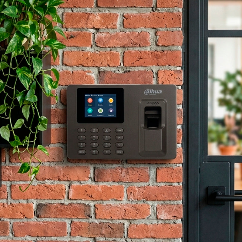 Reloj control de asistencia biométrico Dahua ASA1222E autónomo con lector de huellas y puerto USB

