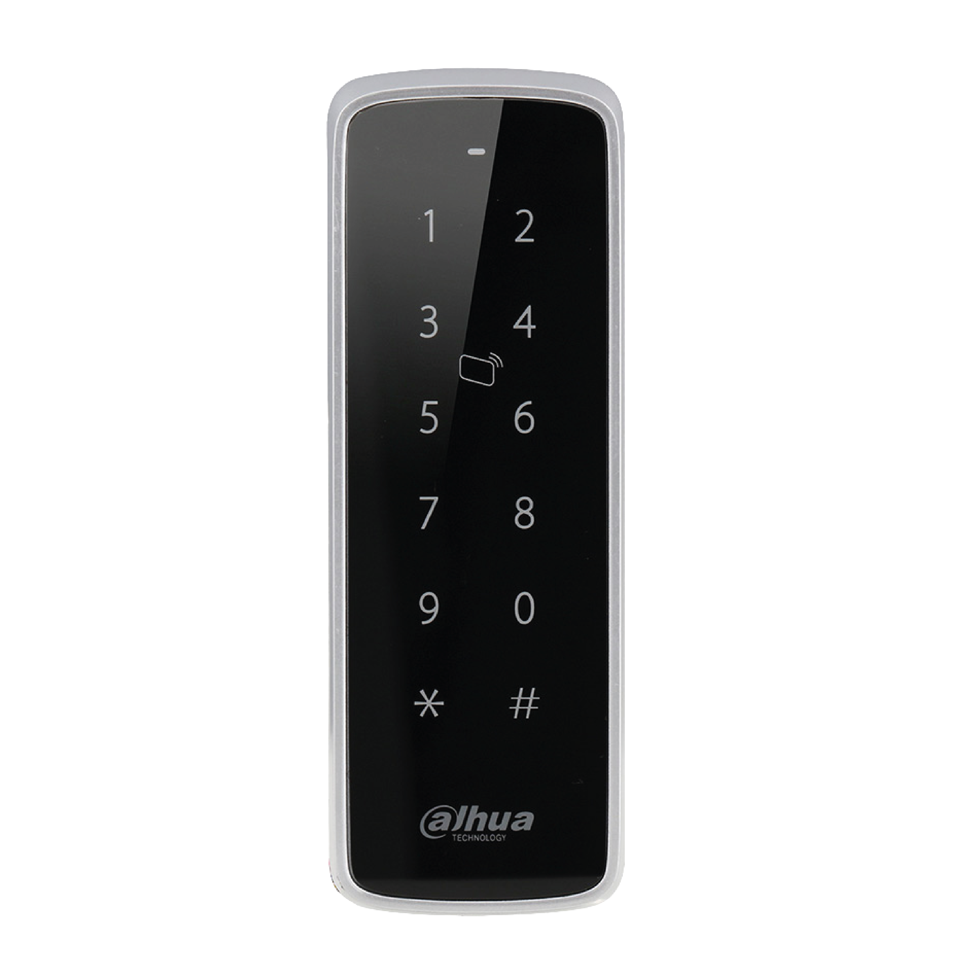 Lector RFID Dahua ASR1201D esclavo con protección IP65, teclado táctil y lectura dual EM MIFARE