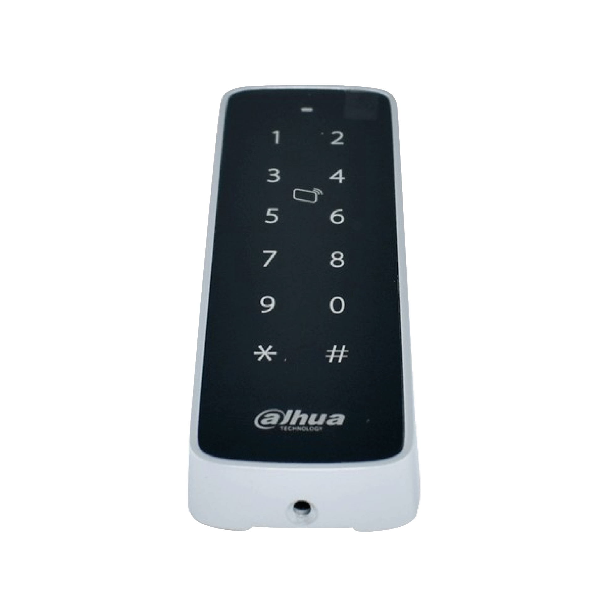 Lector RFID Dahua ASR1201D esclavo con protección IP65, teclado táctil y lectura dual EM MIFARE