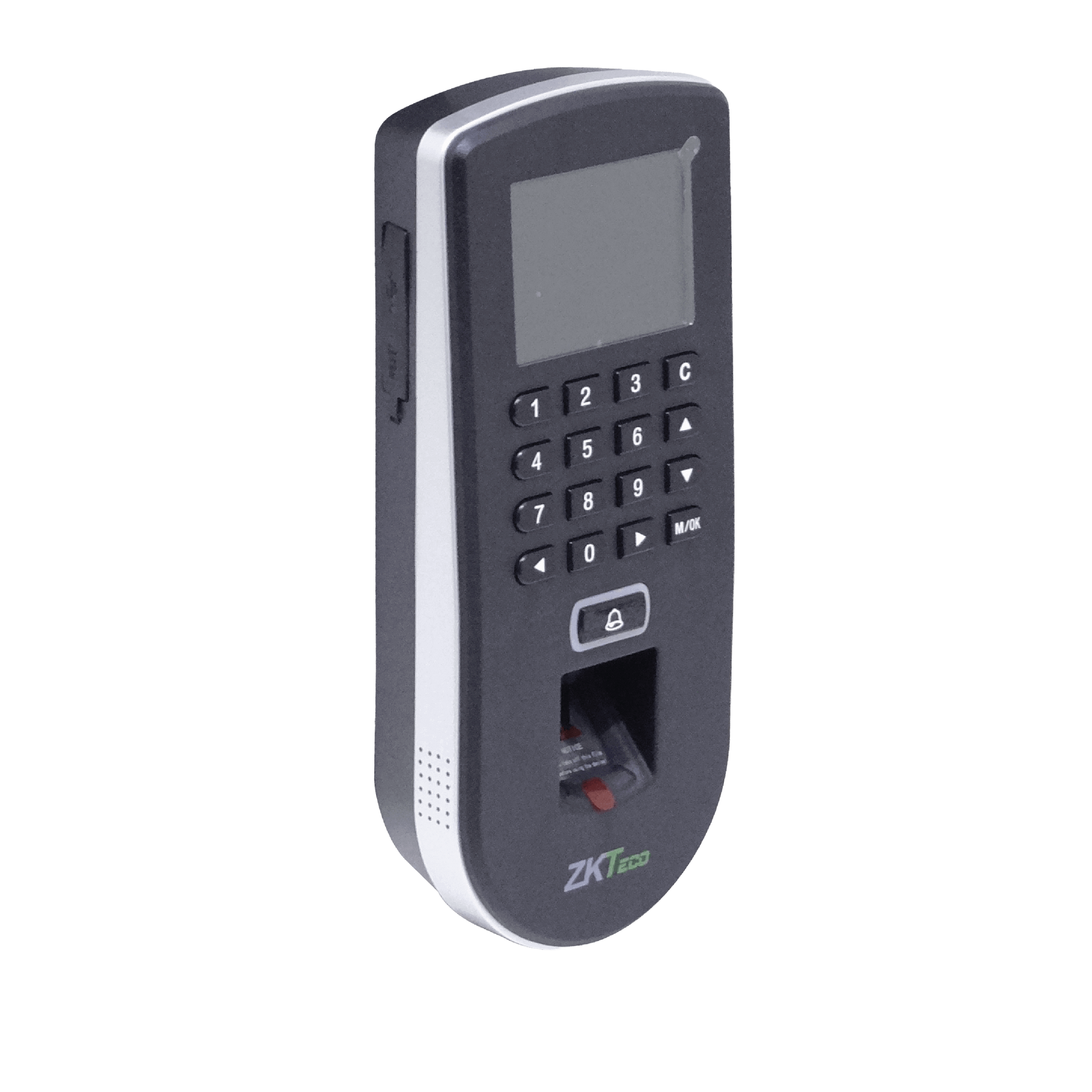 Terminal biométrico ZKTeco F19 para control de acceso con lector de huella digital, PIN y pantalla a color

